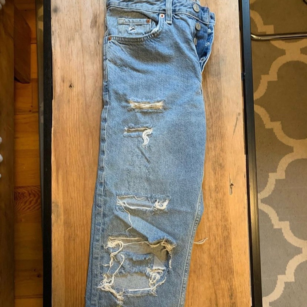 H&M ripped mom jeans
